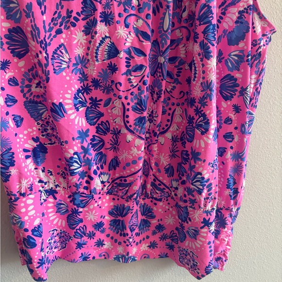 Lilly Pulitzer Bowen Halter Top Tank Havana Pink Turtle Tidepool Women’s XL - Picture 4 of 8